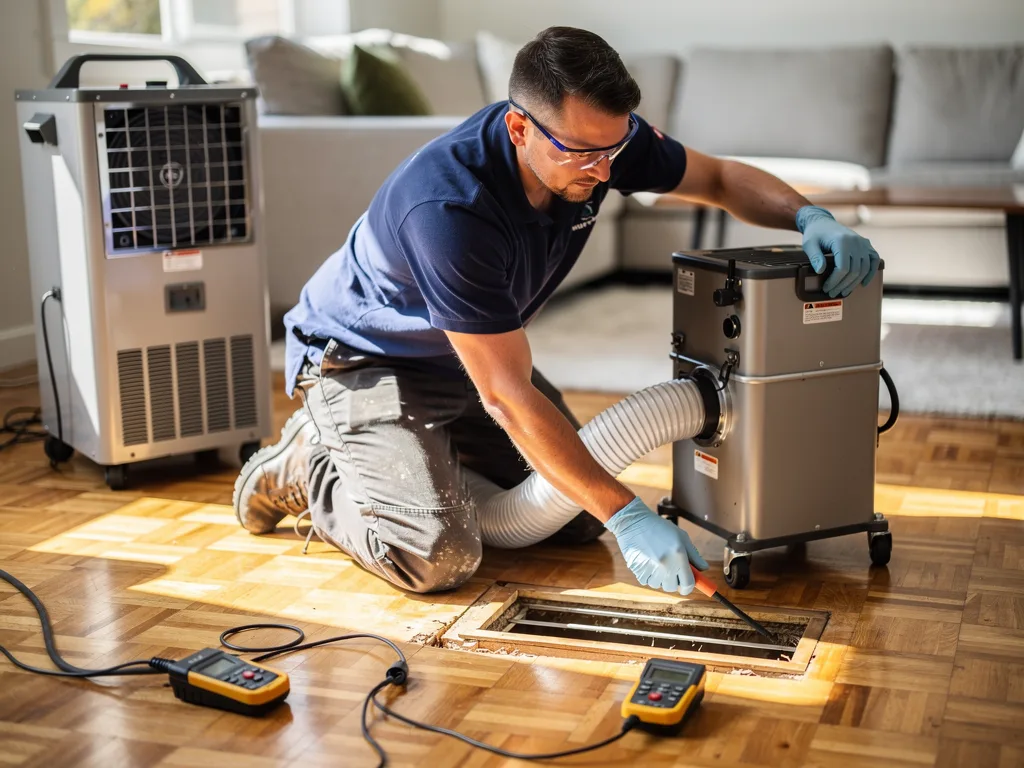 Hardwood Floor Drying